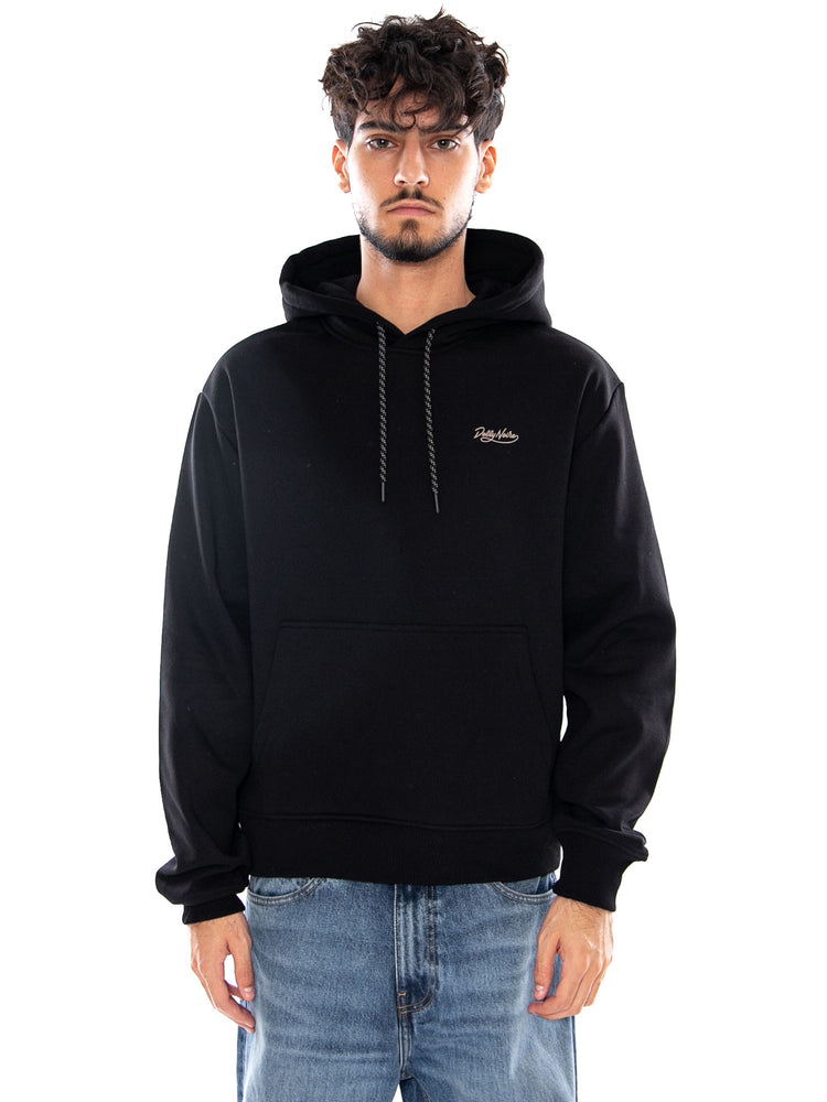 ASSO DI BASTONI HOODIE BLACK - Felpa con Cappuccio Uomo Nera SW919 GQ DOLLY NOIRE 
