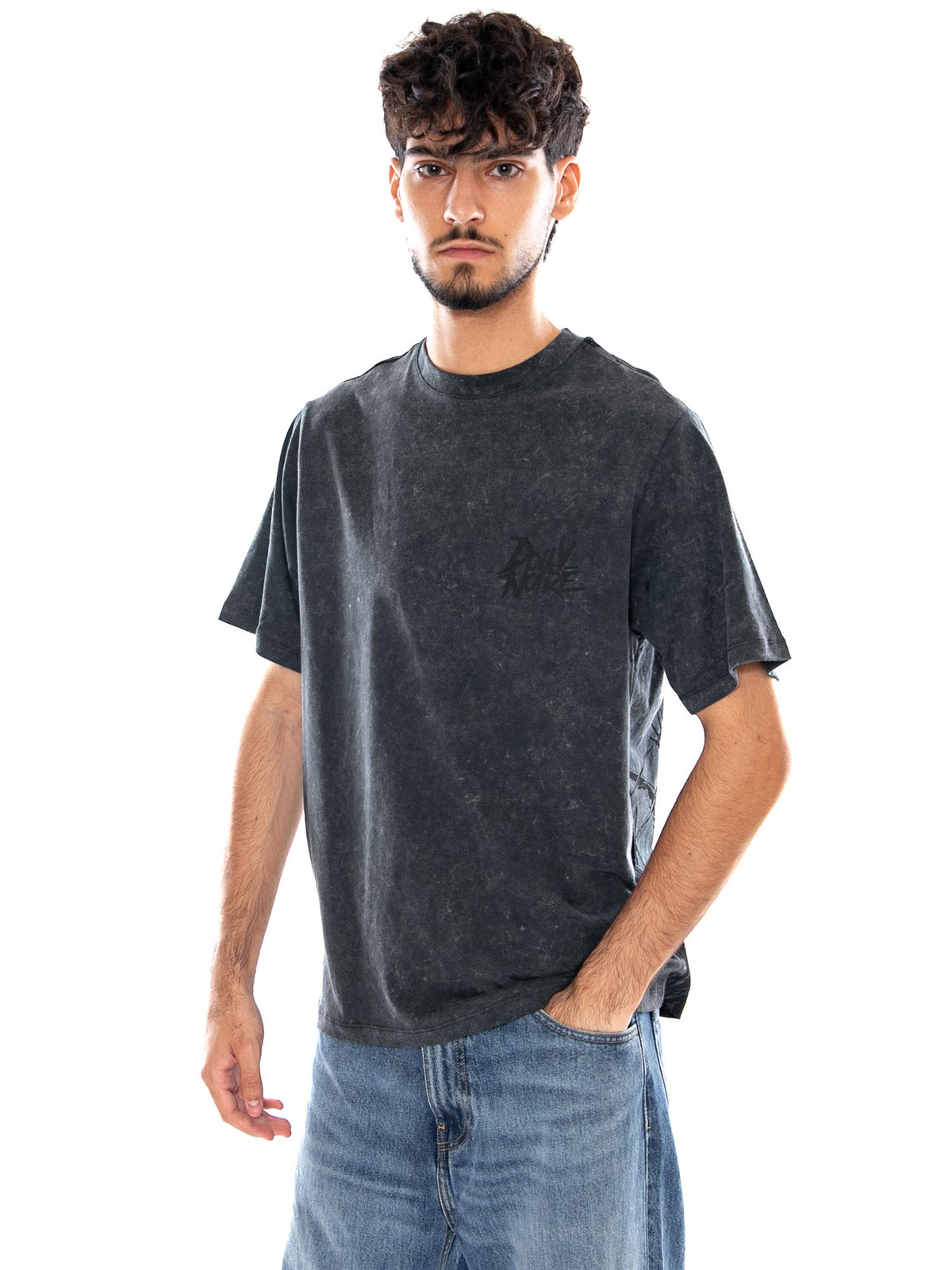 Heaven Falls Tee Acid Black TS1300 T4 DOLLY NOIRE 