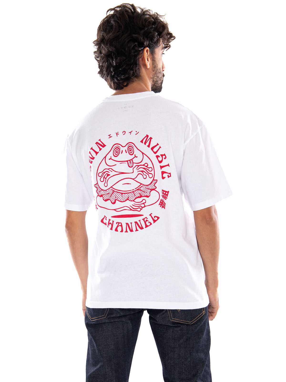 Edwin Music Channel TS White/Red - T-Shirt Uomo Bianca/Rossa I031131 1WZ.67 EDWIN 