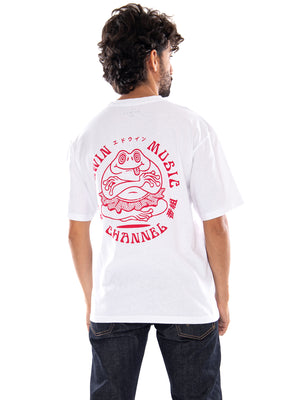Edwin Music Channel TS White/Red - T-Shirt Uomo Bianca/Rossa I031131 1WZ.67 EDWIN 