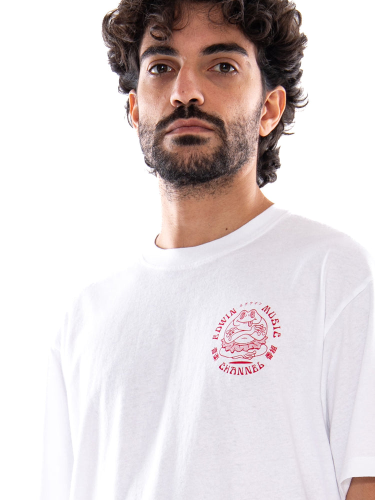 Edwin Music Channel TS White/Red - T-Shirt Uomo Bianca/Rossa I031131 1WZ.67 EDWIN 
