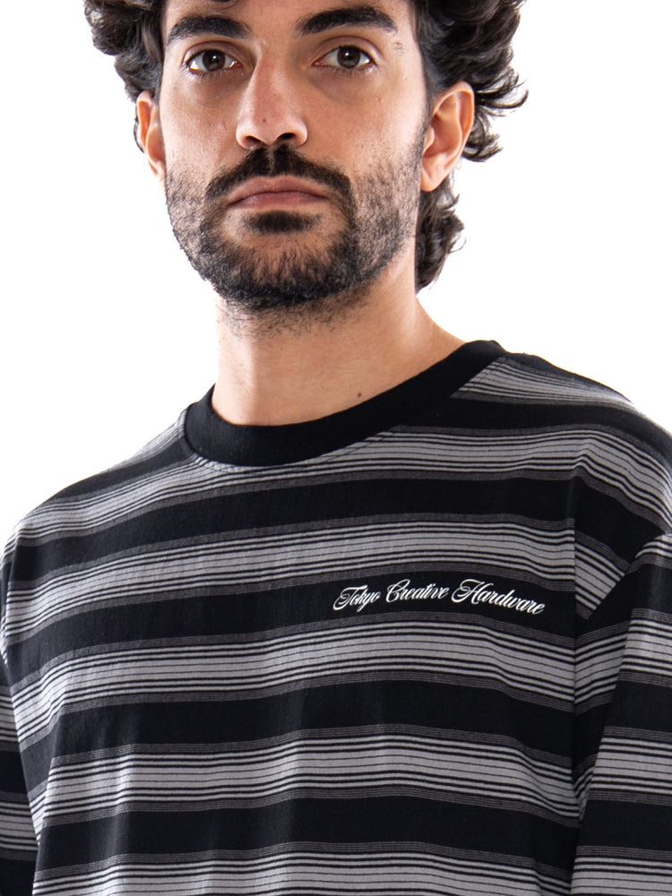 Edwin Bolton TS LS Black / Grey - T-shirt Uomo Nera<BR/><BR/> I035720 0GL.67 EDWIN 