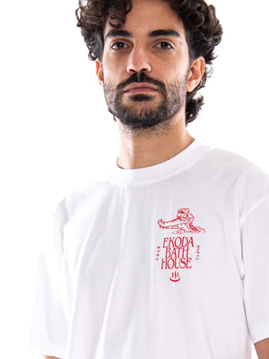 Edwin Ekoda Bath House TS White - Maglietta Girocollo Uomo Bianca I037318 02,67 EDWIN 