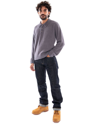 Edwin Dex Polo Sweater Excalibur - Maglione Uomo Grigio I037507 0TC.67 EDWIN 