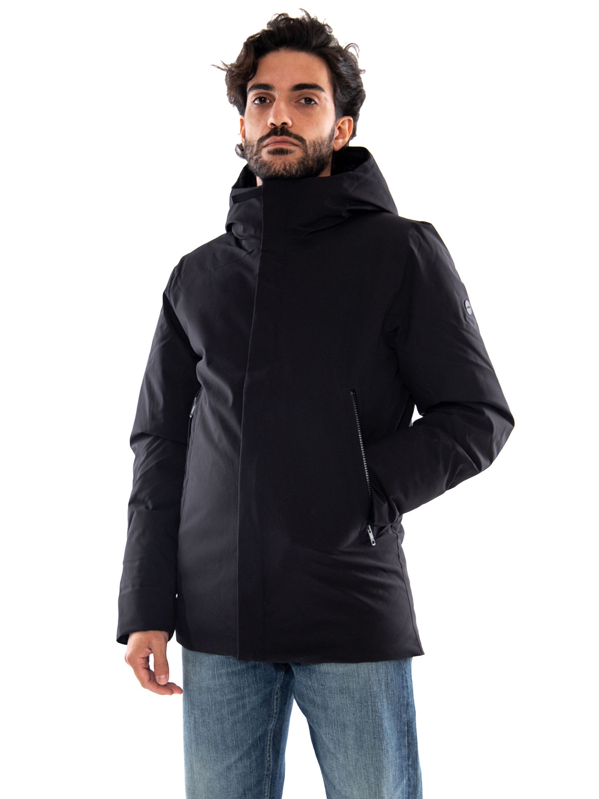 Vhinner Black Jacket - Giacca con Cappuccio Uomo Nera 331187 110 ELVINE 