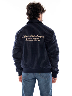 Kaotiko Belle Epoque Striped Jacket White/Navy - Giacca Uomo Bianca e Blu Navy a Righe AT002 E002 KAOTIKO 