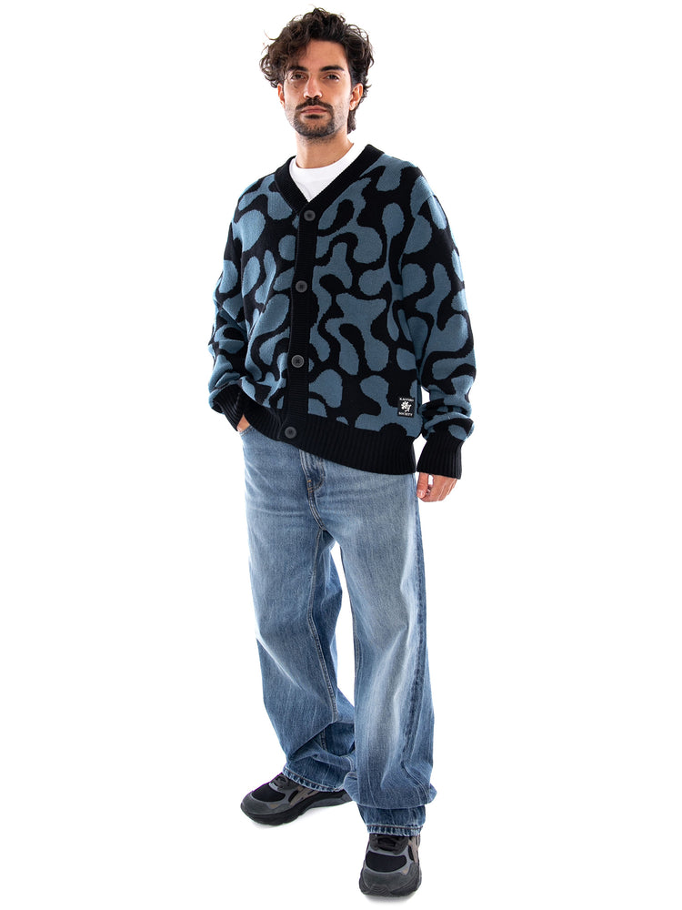 CHAQUETA ASAKUSA BLACK JACQUARD - Cardigan con Bottoni Uomo Multicolore AT009 1910 KAOTIKO 