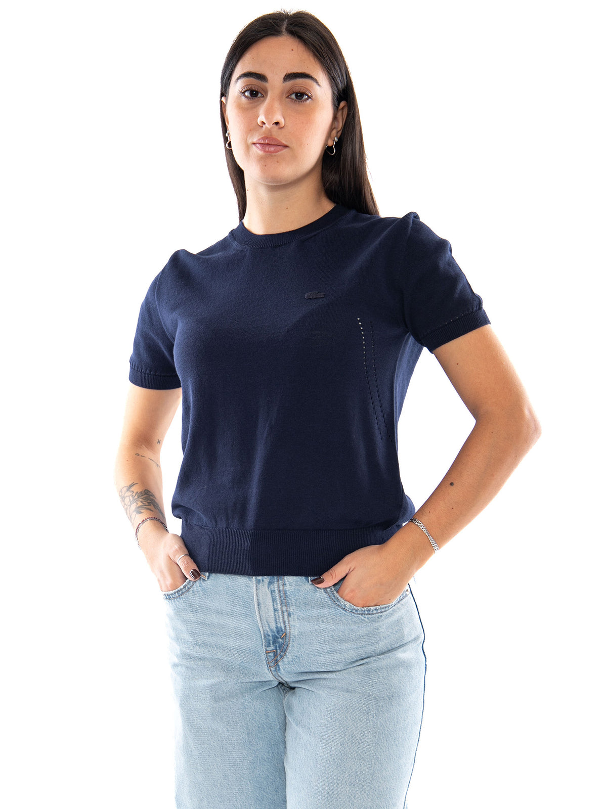 Lacoste Pullover Blue - Maglia Donna Blu AF5025 166 LACOSTE 