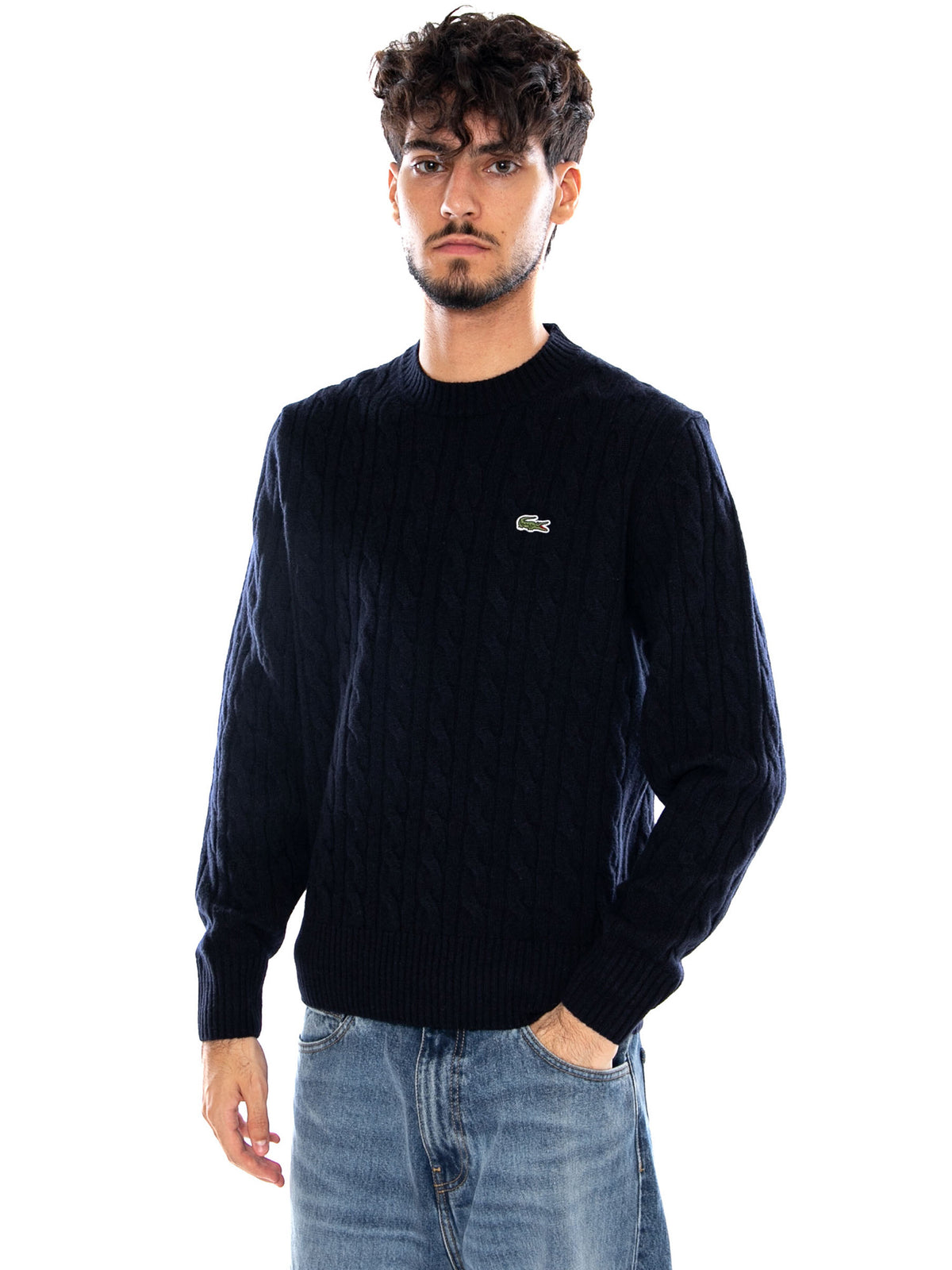PULLOVER BLUE - Maglione Uomo Blu AH2924 166 LACOSTE 