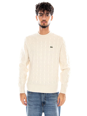 PULLOVER BEIGE - Maglione Uomo Beige AH2924 XFJ LACOSTE 