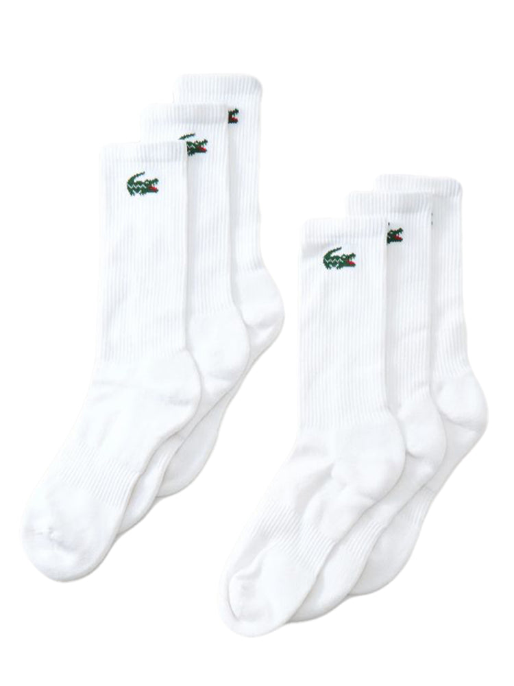 LACOSTE 6PK WHITE - Set da 6 Paia di Calzini Bianchi RA9254 001 LACOSTE 