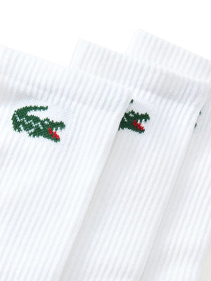 LACOSTE 6PK WHITE - Set da 6 Paia di Calzini Bianchi RA9254 001 LACOSTE 