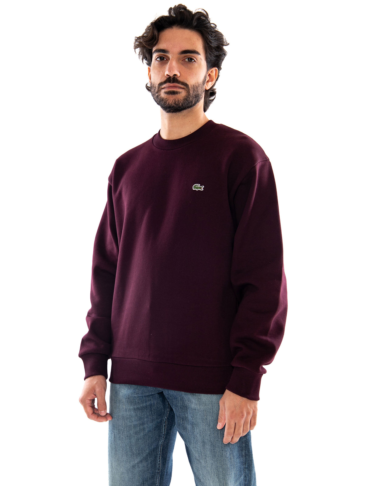 Lacoste Sweatshirt Blue - Felpa Girocollo Uomo Bordeaux SH8868 3KE LACOSTE 