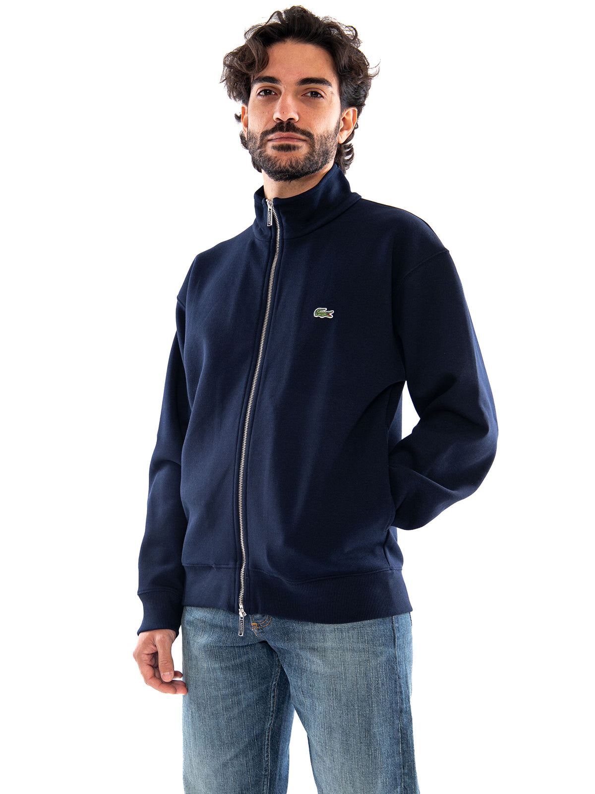 Lacoste Sweatshirt Blue - Felpa Uomo con Zip Blue SH9454 166 LACOSTE 