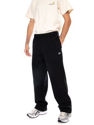 PANT.TUTA BLACK - Pantaloni Tuta Uomo Neri XH8867 031 LACOSTE 