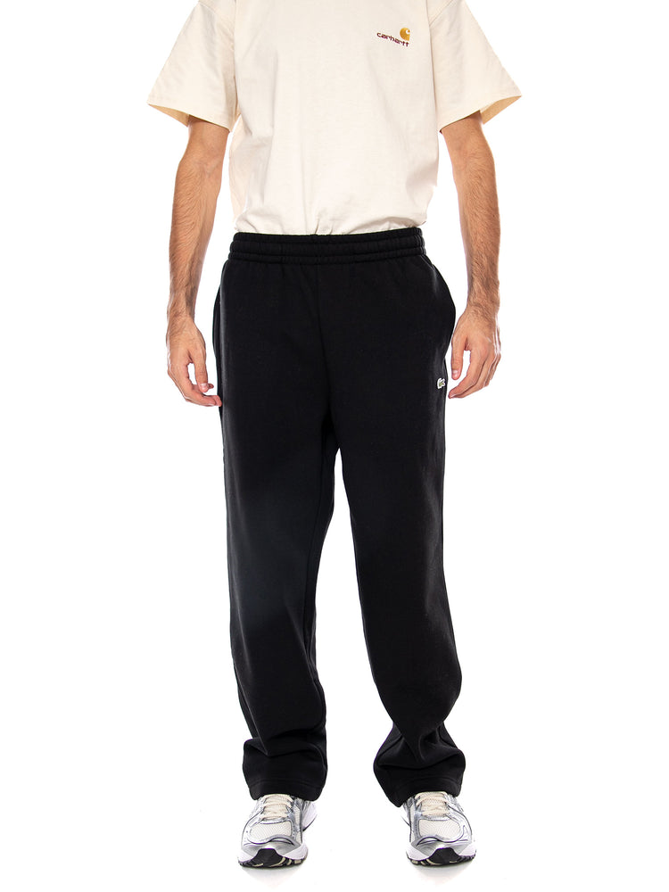 PANT.TUTA BLACK - Pantaloni Tuta Uomo Neri XH8867 031 LACOSTE 