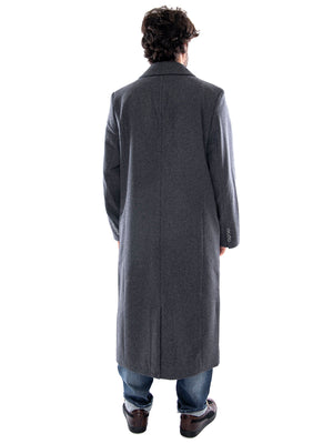 Lee Long Wool Car Coat Heather Grey - Cappotto in Maglieria Uomo Grigio Mélange 112386303 BLK LEE 
