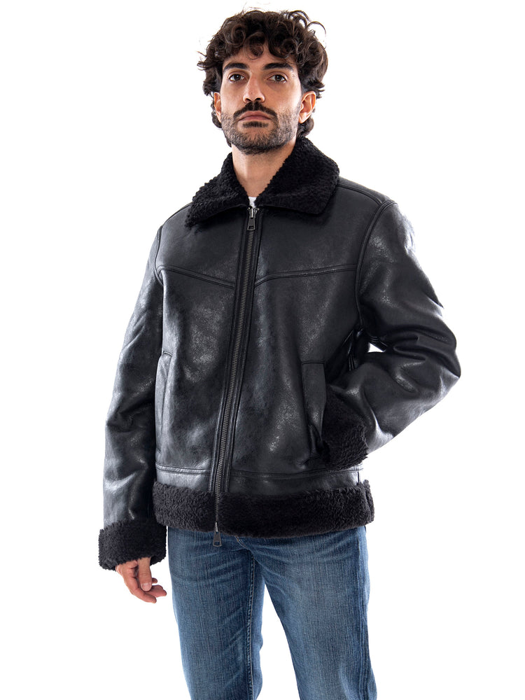 Lee Aviator Jacket Black - Giacca Aviator Uomo Nera 112386613 BLK LEE 