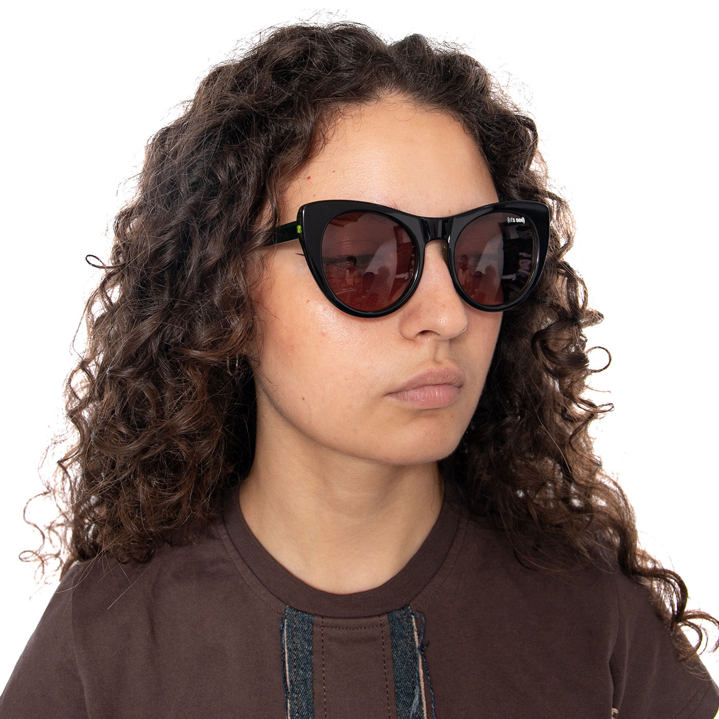 YC 31077 GREEN / WINE - Occhiali da Sole Verdi 31077 166 LET'S SEE 