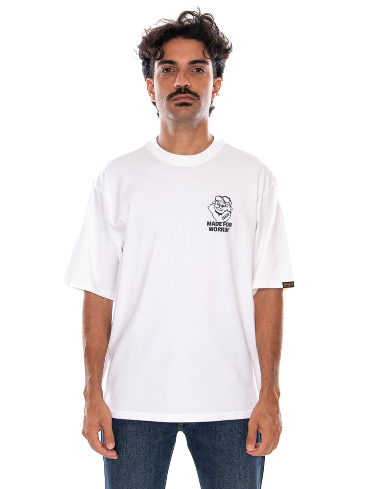 LEVI'S WW GR TEE MADE FOR WORKIN BRIGHT WHITE - Maglietta Girocollo Uomo Bianca 003XL 0006 LEVIS 