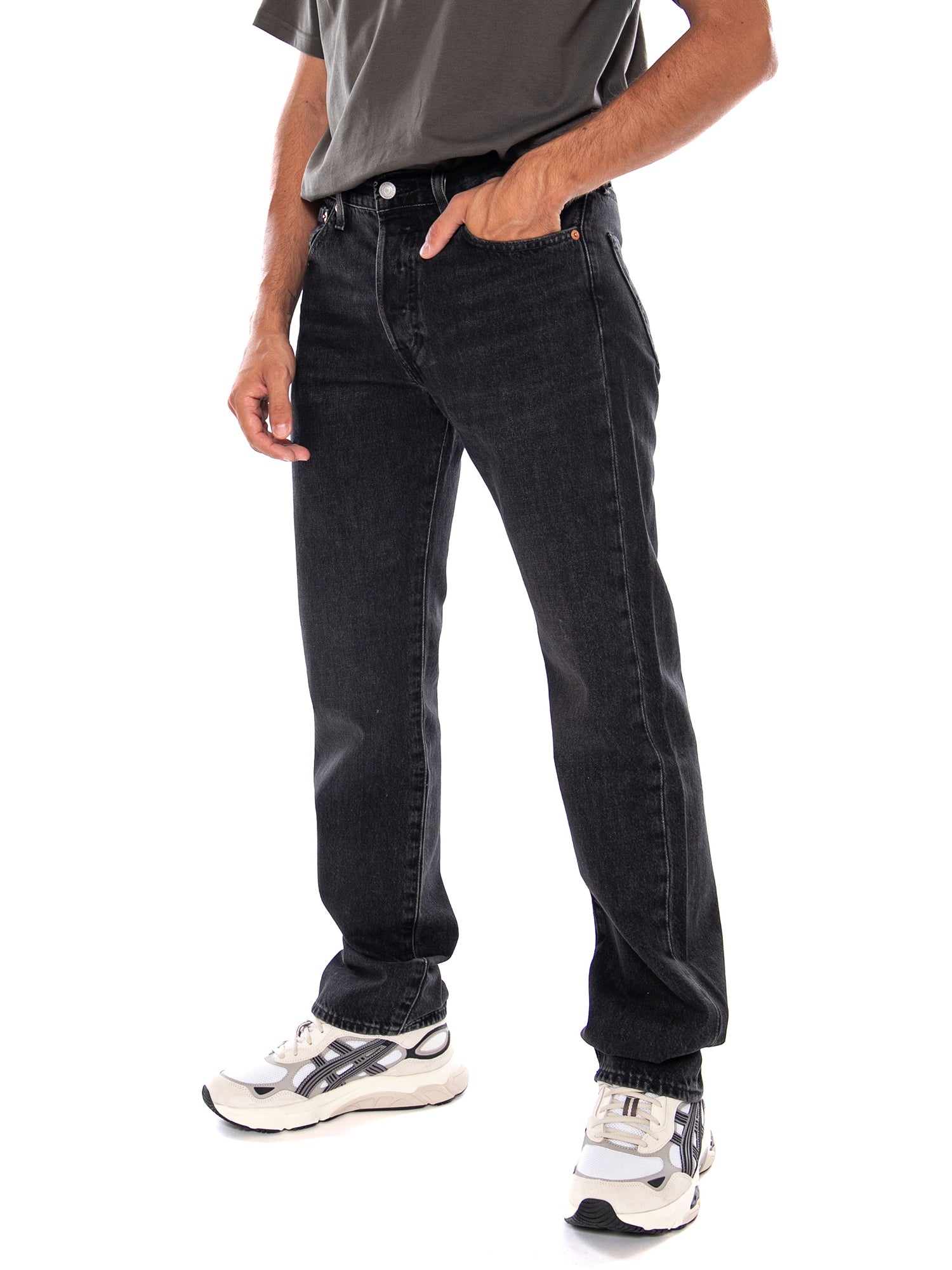LEVI'S® 501® ORIGINAL FOUND IN CAVE SELV BLACK - Pantaloni Denim Jeans Uomo Neri 00501 3789 LEVIS 