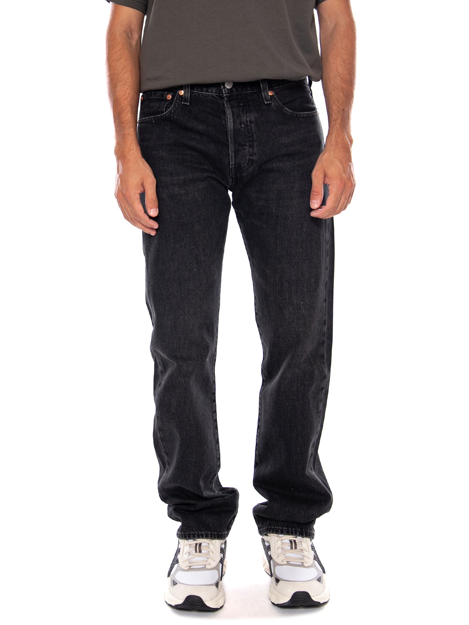 LEVI'S® 501® ORIGINAL FOUND IN CAVE SELV BLACK - Pantaloni Denim Jeans Uomo Neri 00501 3789 LEVIS 