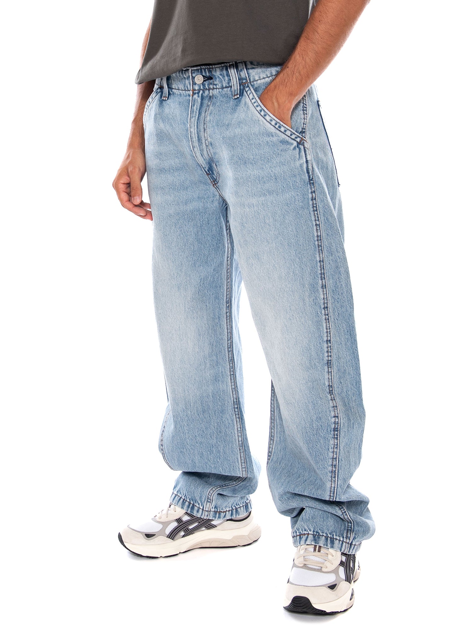 LEVI'S® BAGGY BARREL RUNNING THE RACE LIGHT WASH - Pantaloni Denim Jeans Uomo Blu 0057O 0009 LEVIS 