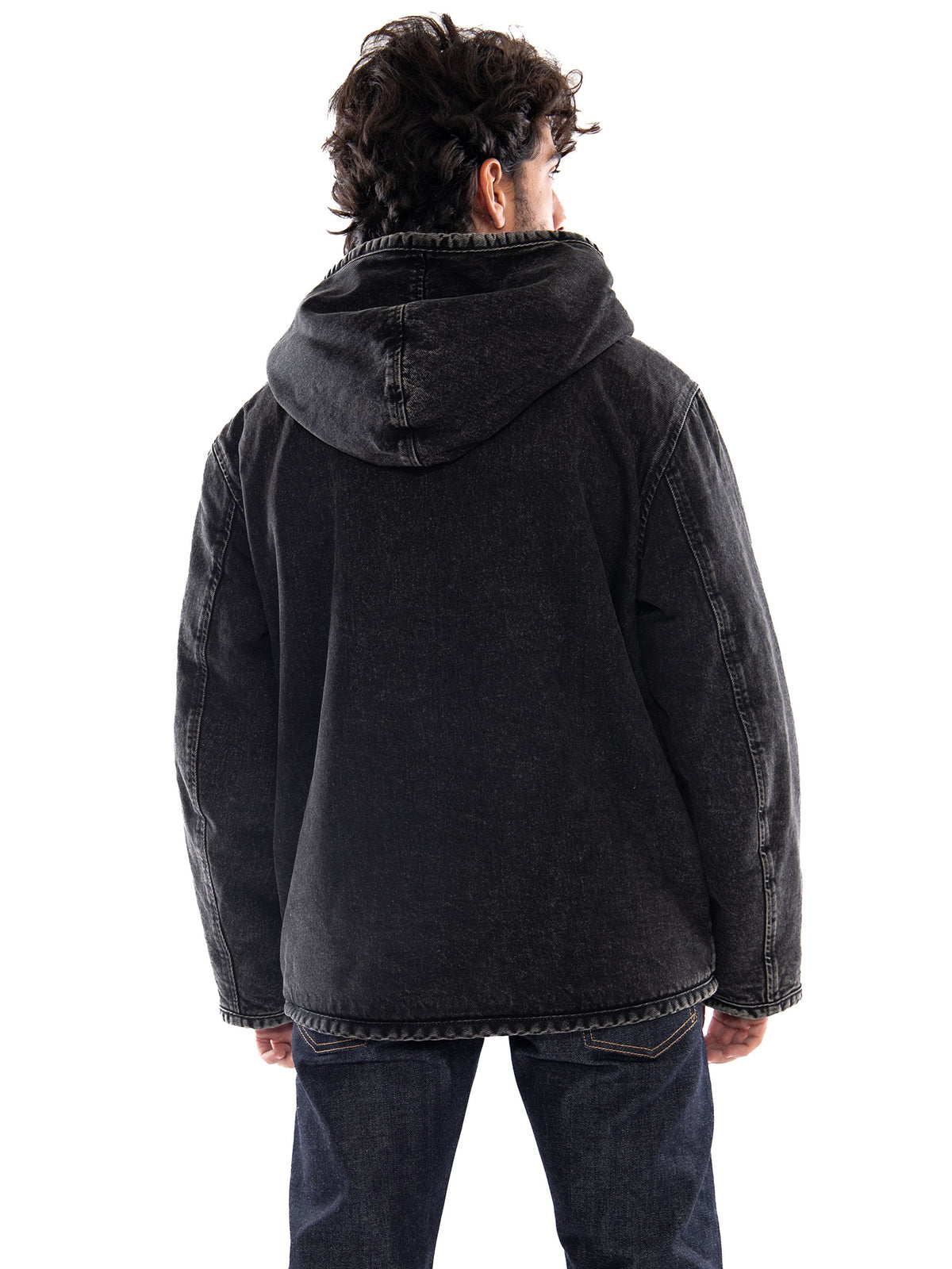 Levi's Deck Hoodie Sherpa Jacket A Night Outsider Reversible Black - Giacca con Cappuccio Uomo Reversibile Nera<BR/><BR/> 007S7 0000 LEVIS 