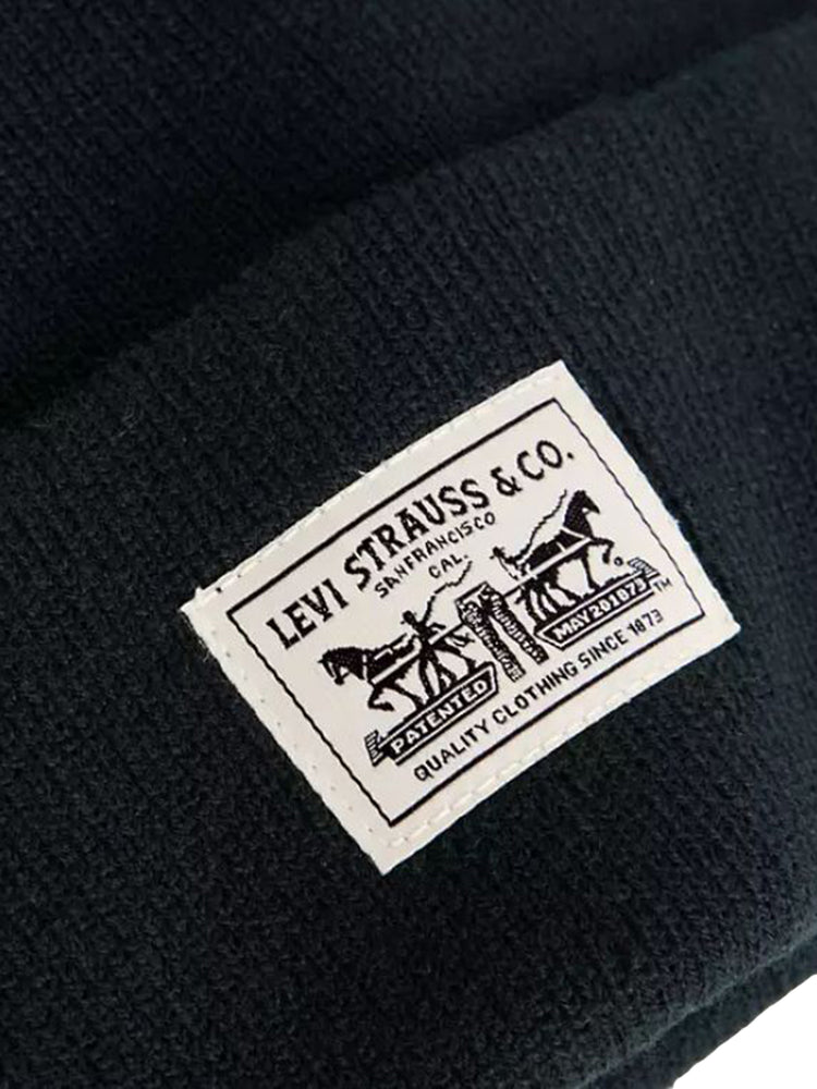 EMBARCADERO BEANIE ANTHRACITE NIGHT Black - Berretto Uomo Antracite / Nero<BR/><BR/> 007Z1-0002 0002 LEVIS 