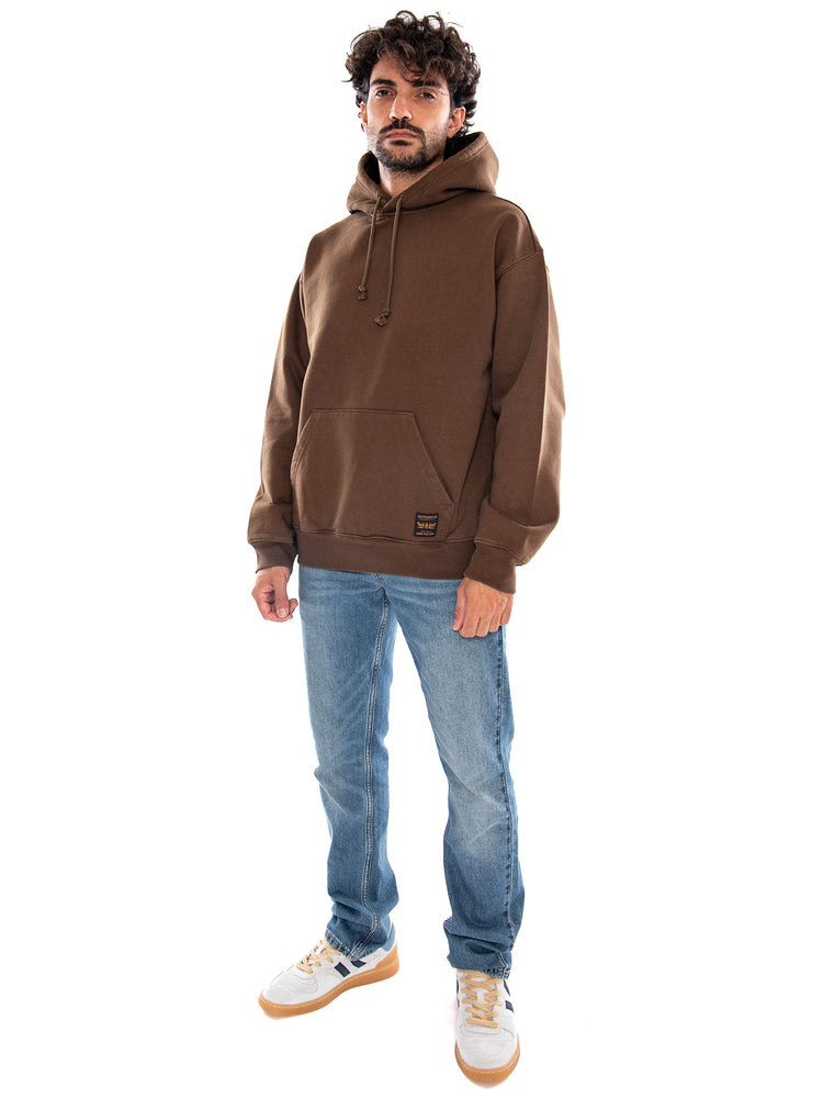 WORKWEAR PO HOODIE DESERT PALM BRUSHED F Desert Palm - Felpa con Cappuccio Uomo Verde Oliva 0084Q 0006 LEVIS 