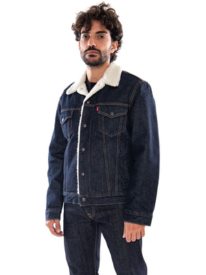 Levi's Type 3 Sherpa Trucker Give It A Rinse SH Blue - Giacca Uomo Blu<BR/><BR/> 16365 0271 LEVIS 