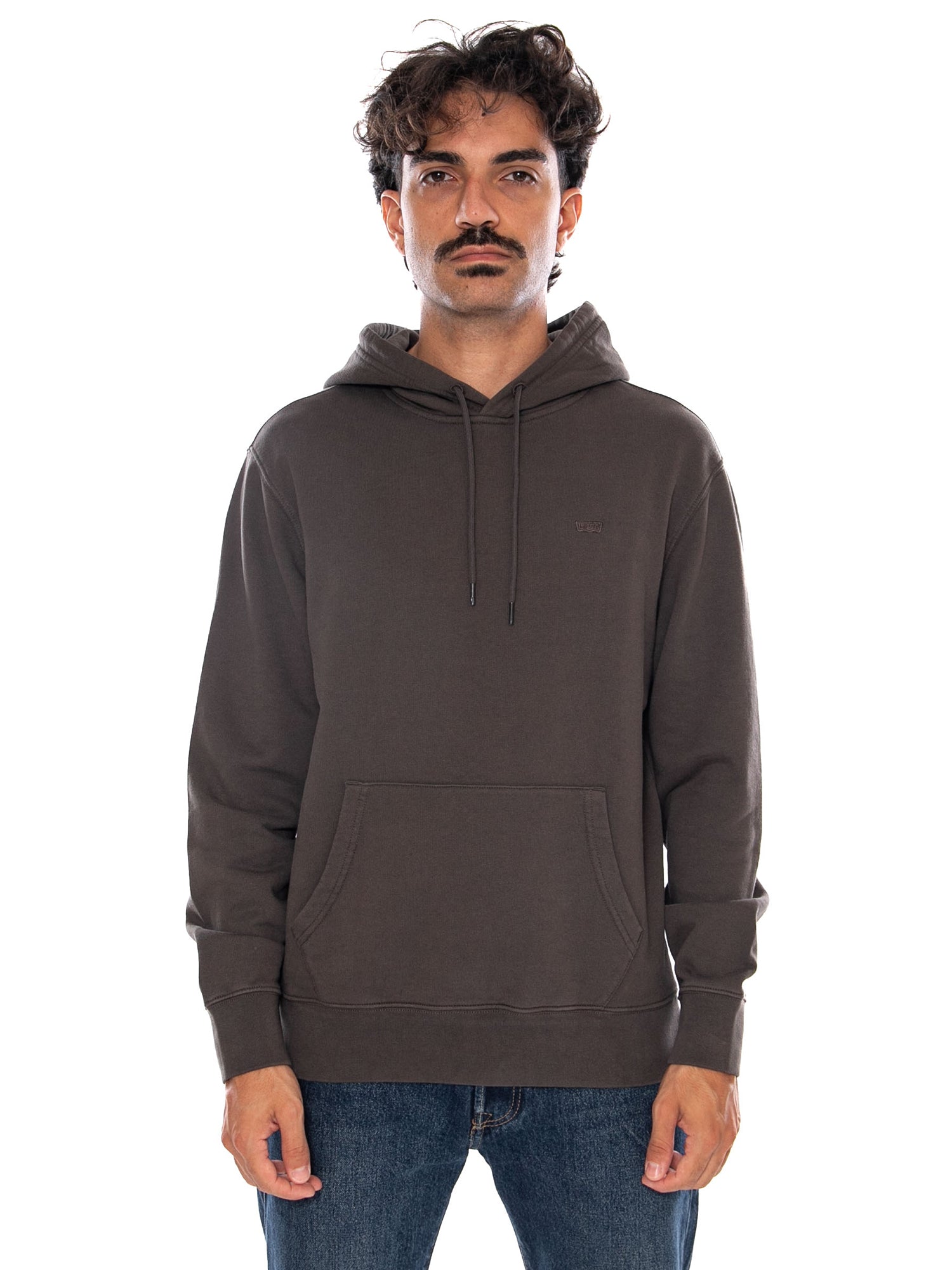 LEVI'S THE ORIGINAL HM HOODIE COFFEE FRENCH TERRY - Felpa con Cappuccio Uomo Marrone 34581 0066 LEVIS 