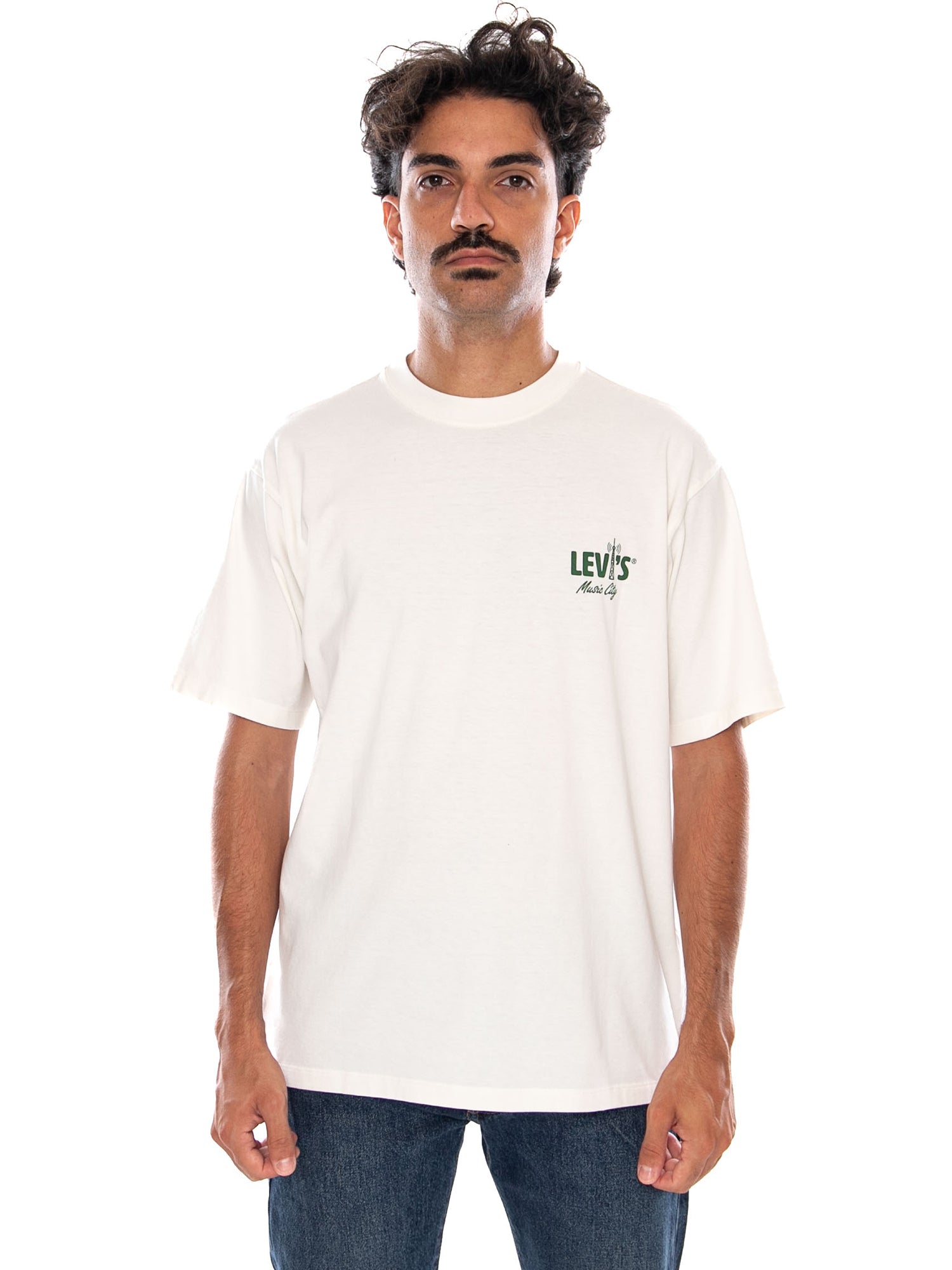 LEVI'S VINTAGE FIT GRAPHIC TEE LEGENDARY HORSE TAN - Maglietta Girocollo Uomo Beige 87373 0455 LEVIS 