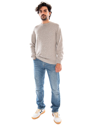LIGHTWEIGHT HM SWEATER BEIGE - Maglietta Girocollo Maniche Lunghe Uomo Beige A7207 0048 LEVIS 