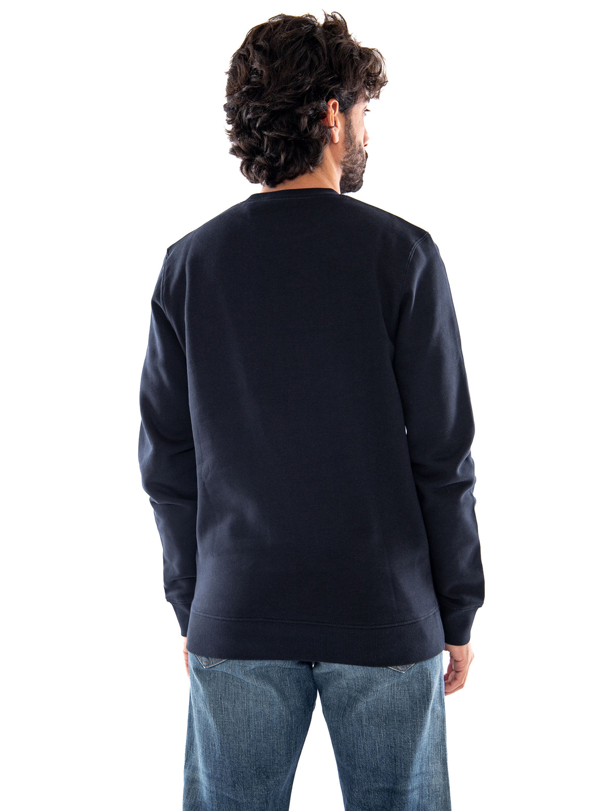 Lyle & Scott Crew Neck Brushback Sweatshirt Dark Navy - Felpa Girocollo Uomo Blu Navy<BR/><BR/> ML1131V Z271 LYLE & SCOTT 
