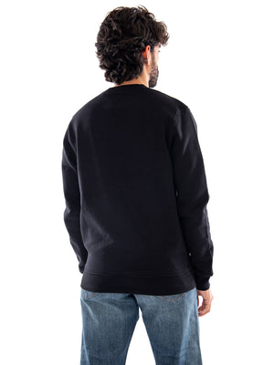 Lyle & Scott Crew Neck Brushback Sweatshirt Jet Black - Felpa Girocollo Uomo Nera ML1131V Z865 LYLE & SCOTT 