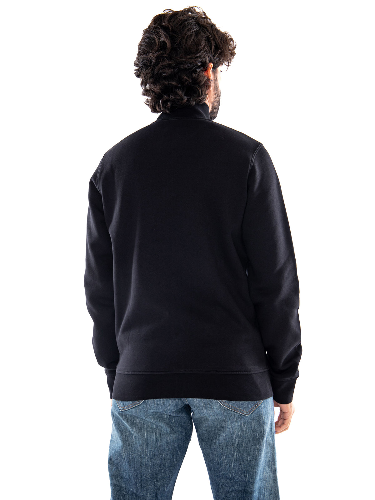 Lyle & Scott Brushback Full Zip Jet Black - Felpa Uomo con Zip Intera Nera<BR/><BR/><BR/> ML2148V Z865 LYLE & SCOTT 