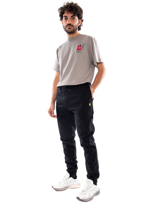 Lyle & Scott Slim Brush Back Sweatpant Jet Black - Pantaloni Tuta Uomo Neri ML2150V Z865 LYLE & SCOTT 