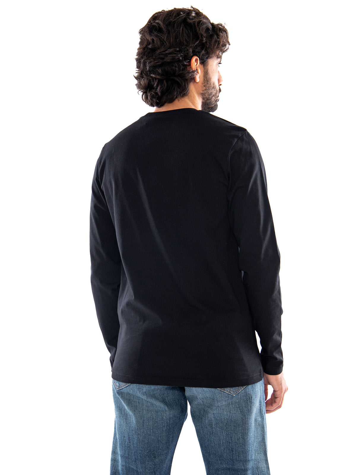 Lyle & Scott Plain L/S T-Shirt Jet Black - Maglietta Uomo a Maniche Lunghe Nera TS512VOG Z865 LYLE & SCOTT 