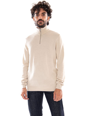 Only & Friends Onsalex Reg 12 Half Zip Knit NOOS Silver Lining - Maglione Uomo Grigio 22022523 4546142 ONLY & SONS 