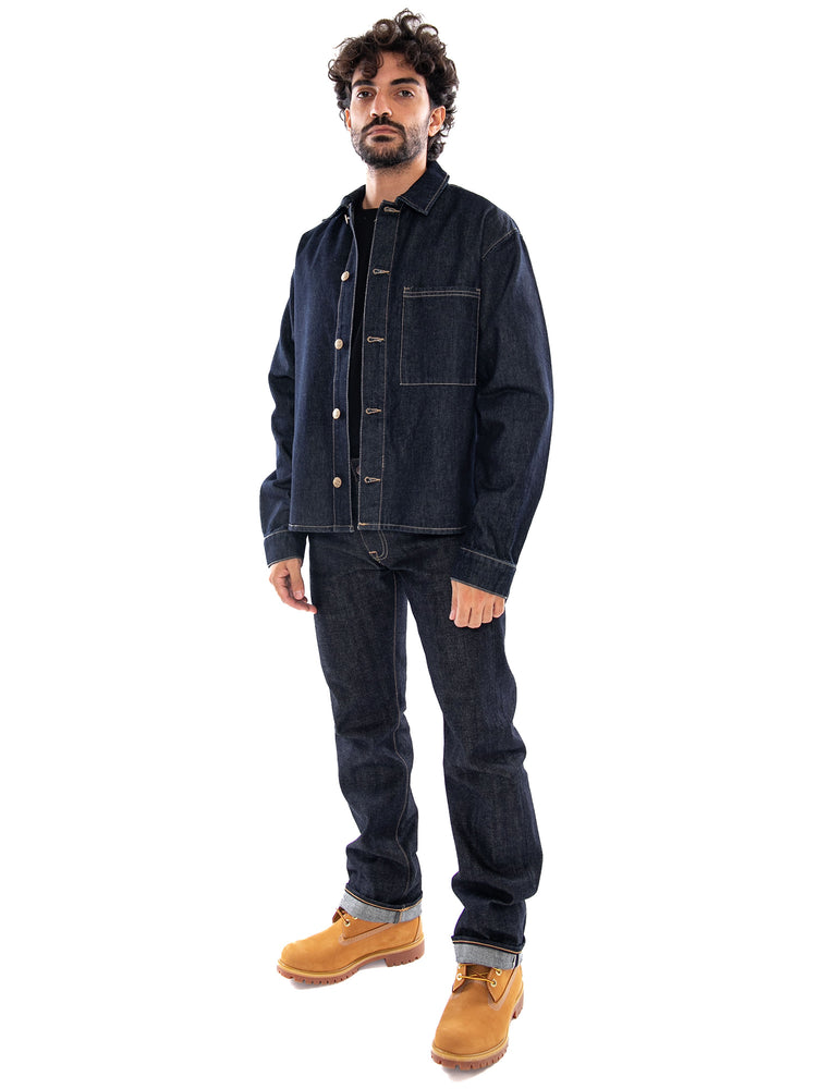 Only & Sons Onssprick Box AZG DNM Jacket Dark Denim Rinse - Giacca Uomo Denim Scuro 22033420 4887266 ONLY & SONS 