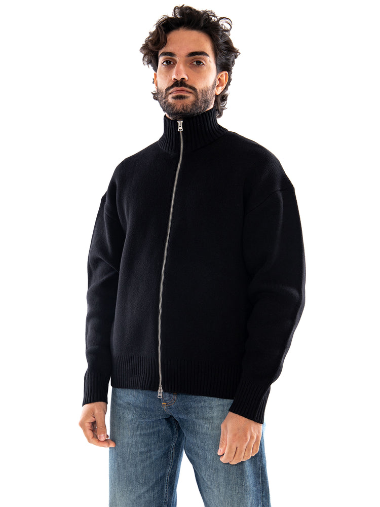 Only & Sons ONSBLAKE DS High Neck Cardigan Knit NOOS Black - Cardigan Uomo in Maglia a Collo Alto Nero 22035808 4857315 ONLY & SONS 