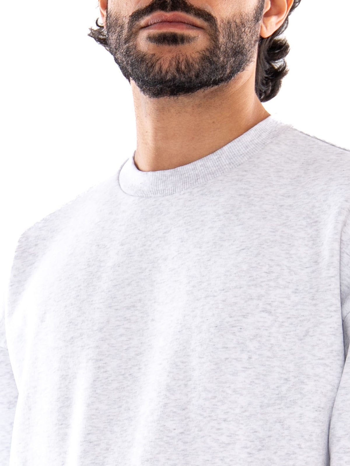Only & Sons ONSCERES OVZ LS Crew Sweat NOOS Super Light Grey Melange - Felpa Girocollo Uomo Grigio Chiaro Mélange<BR/><BR/> 22036787 4914128 ONLY & SONS 