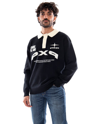 PXP Pulls Black - Maglia Polo Uomo Nera 2661014 BKCC PXP 