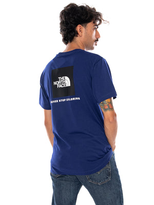THE NORTH FACE M EVO BOX NSE REG SS T BOLD BLUE / SMALL STONE - Maglietta Girocollo Uomo Blu NF0A8B6K NLV1 THE NORTH FACE 