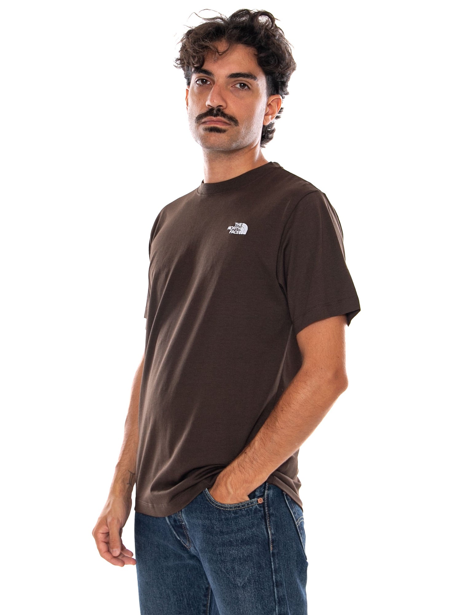 THE NORTH FACE M EVO SD REG SS TEE DARK CHESTNUT - Maglietta Girocollo Uomo Marrone NF0A8CZ2 NMF1 THE NORTH FACE 