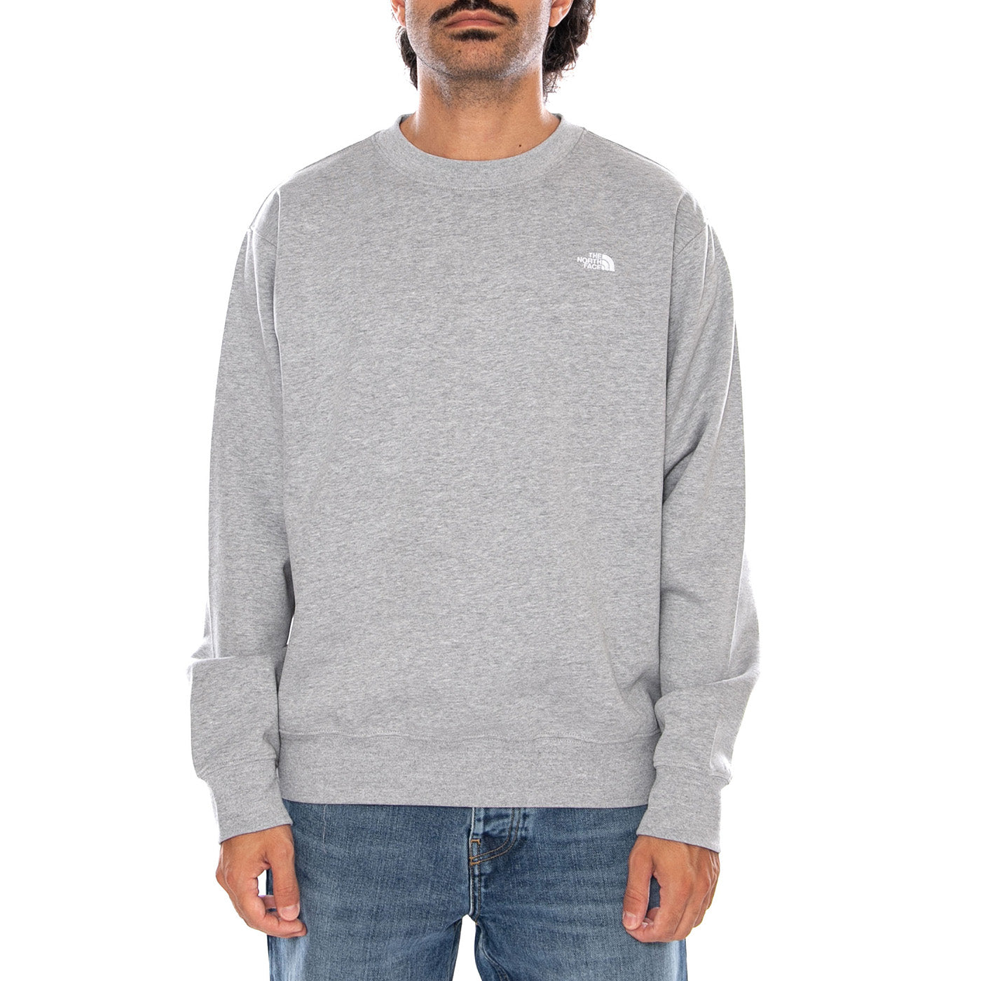 M ESS SD RLX CREW TNF PALE GREY - Felpa Girocollo Uomo Grigia NF0A8DP7 CQO1 THE NORTH FACE 