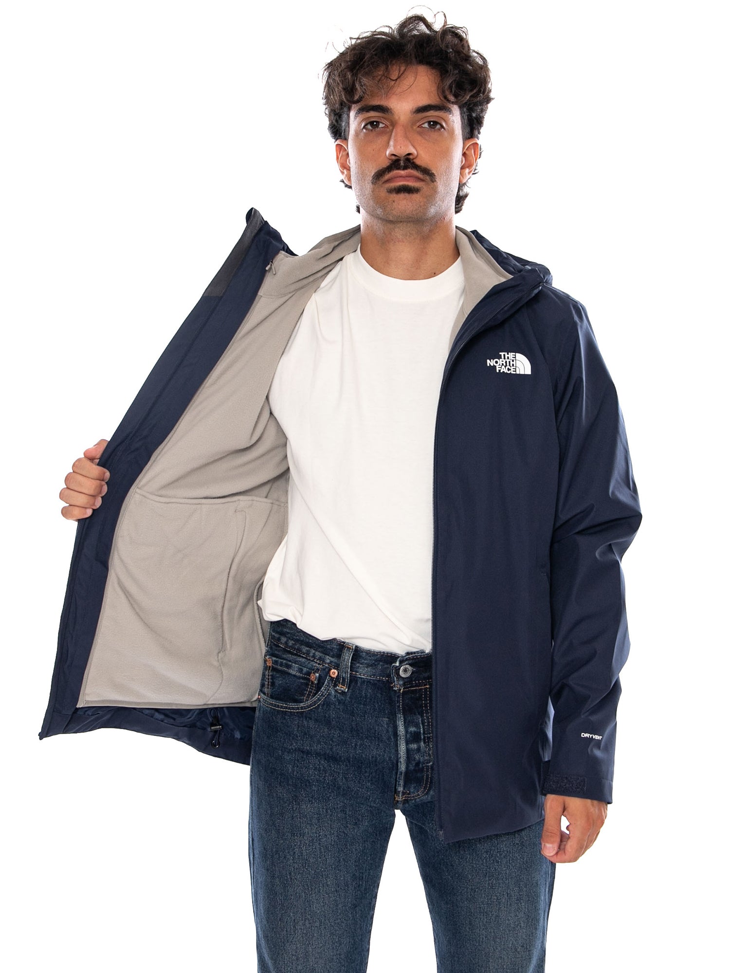 THE NORTH FACE M QUEST TRICLIMATE SUMMIT NAVY / STONE - Giacca con Cappuccio e Zip Uomo Blu NF0A8G0S V0Y1 THE NORTH FACE 