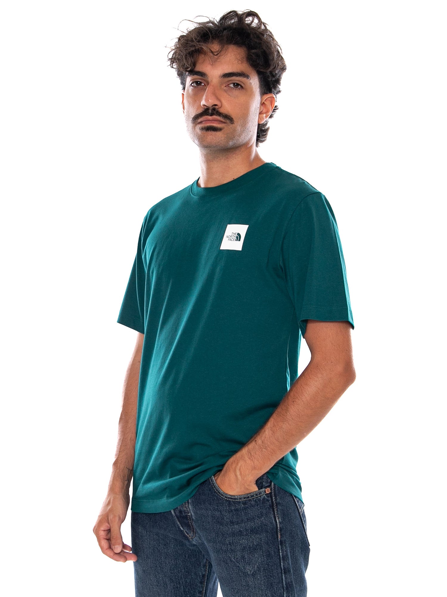 THE NORTH FACE M EVO BOX HD RG SS T PACIFIC TEAL / SMALL - Maglietta Girocollo Uomo Verde NF0A8G9C N4J1 THE NORTH FACE 