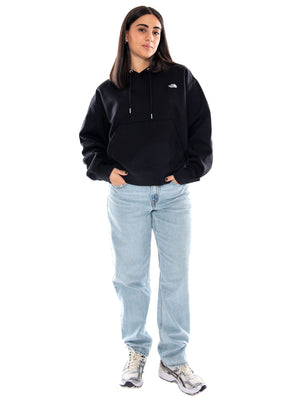 The North Face W ESS SD Boxy OS HD Black - Felpa Donna Nera con Cappuccio NF0A8HBX JK31 THE NORTH FACE 